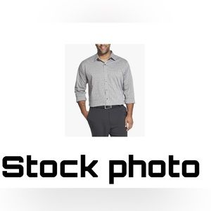 Van Heusen Men's Big and Tall Traveler Stretch Long Sleeve Button Down